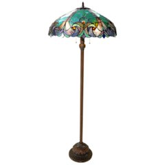 LIAISON Tiffany-style 2 Light Victorian Floor Lamp 18" Shade
