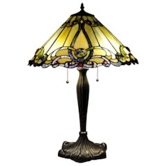 MAJESTIC GRANDEUR Tiffany-style 2 Light Victorian Table Lamp 18" Shade