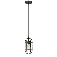 IRONCLAD Industrial 1 Light Rubbed Bronze Mini Ceiling Pendant 5.5" Wide