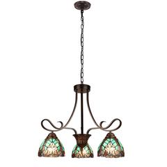 Victorian-Style 3-Light Antique Dark Bronze Finish Mini Chandelier 25" Wide