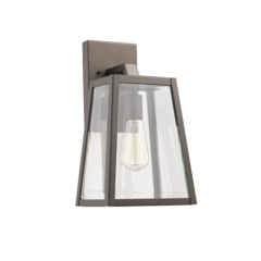 LEODEGRANCE Transitional 1 Light Rubbed Bronze Outdoor Wall Sconce 14" Height