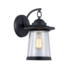 LINON Transitional 1 Light Black Outdoor Wall Sconce 13" Height