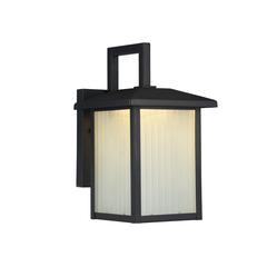 RYSTON Transitional LED Textured Black Outdoor Wall Sconce 11" Tall
