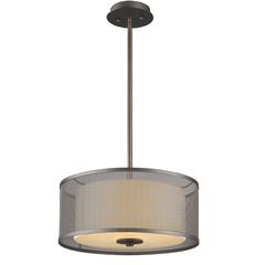 AUDREY Transitional 3 Light Rubbed Bronze Ceiling Pendant 15" Wide