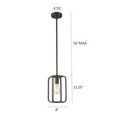 IRONCLAD Industrial 1 Light Rubbed Bronze Mini Ceiling Pendant 8" Wide