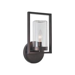 MATTHEW Transitional 1 Light Rubbed Bronze Outdoor/Indoor Wall Sconce 13" Tall