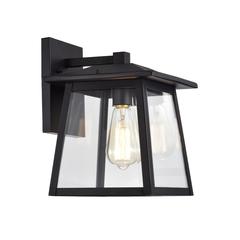 CHLOE Lighting ORLY Transitional 1 Light Textured Black Outdoor Wall Sconce 12" Height