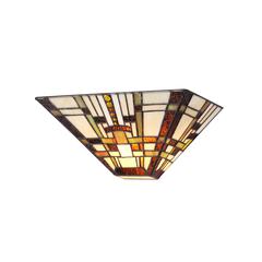 FARLEY Tiffany-style Mission 1 Light Wall Sconce 12" Wide