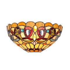SERENITY Tiffany-style 1 Light Victorian Wall Sconce 12" Wide