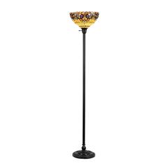 SERENITY Tiffany-style 1 Light Victorian Torchiere Floor Lamp 14" Shade