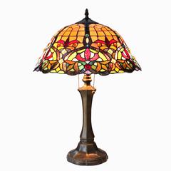 BERTRAM Tiffany-style 2 Light Victorian Table Lamp 18" Shade