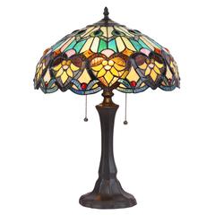 KENDALL Tiffany-style 2 Light Victorian Table Lamp 16" Shade