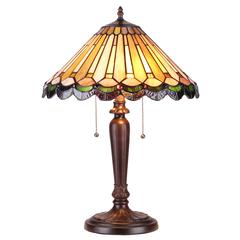 INEZ Tiffany-style 2 Light Mission Table Lamp 16" Shade