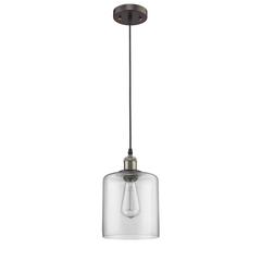 OWEN Industrial-style 1 Light Rubbed Bronze Ceiling Mini Pendant 7" Shade