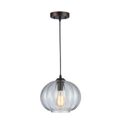 CARY Industrial-style 1 Light Rubbed Bronze Ceiling Pendant 10" Wide