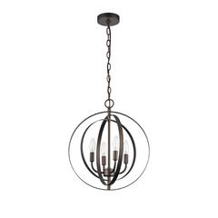 OSBERT Industrial-style 4 Light Rubbed Bronze Ceiling Pendant 16" Wide