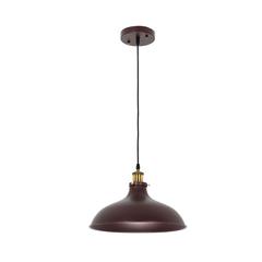CYNERIC Industrial 1 Light Oil Rubbed Bronze Ceiling Pendant 14" Wide