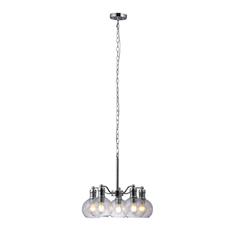 CHLOE Lighting WACIAN Transitional 5 Light Chrome Hanging Chandelier 18" Wide