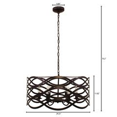 CAPELLA Transitional 6 Light Oil Rubbed Bronze Ceiling Pendant 24" Wide