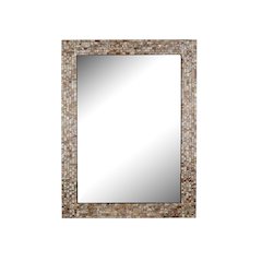 Chloe'S Reflection Seashell Finish Rectangular Framed Wall Mirror 32" Height