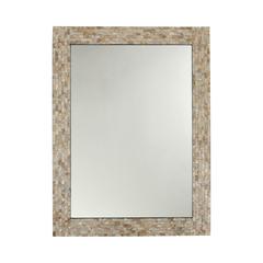 CHLOE'S Reflection Seashell Finish Rectangular Framed Wall Mirror 32" Height