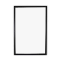 CHLOE'S Reflection Textured Black Rectangular Framed Wall Mirror 36" Height