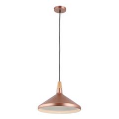 CHLOE Lighting IRONCLAD Contemporary-Style 1 Light Matt Rose Gold Ceiling Mini Pendant 15" Wide