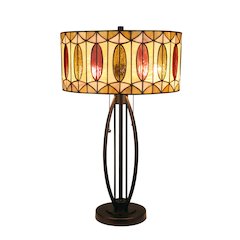 Gimm Geometric Style 2-Light Table Lamp 15" Shade