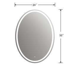 SPECULO Back Lit LED Mirror 4000K Warm White 24" Wide