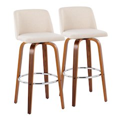 Toriano 30" Fixed-Height Barstool - Set of 2