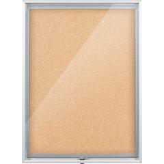 Enclosed Bulletin Board - 2X3 - Natural Cork