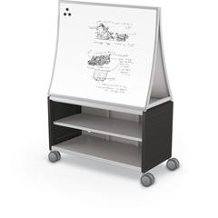 Compass Cabinet - Maxi H1 -Shelves / Casters / Ogee Board - Black