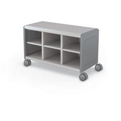 Compass Cabinet - Maxi H1 -Cubbies / Casters - Cool Grey