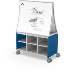 Compass Cabinet - Maxi H1 -Cubbies / Casters / Ogee Board - Navy