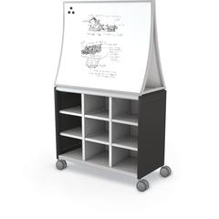 Compass Cabinet - Maxi H2 -Cubbies / Casters / Ogee Board - Black