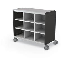 Compass Cabinet - Maxi H2 -Cubbies / Casters - Black
