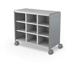 Compass Cabinet - Maxi H2 -Cubbies / Casters - Cool Grey