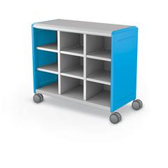 Compass Cabinet - Maxi H2 -Cubbies / Casters - Blue