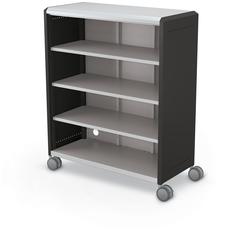 Compass Cabinet - Maxi H3 -Shelves / Casters - Black