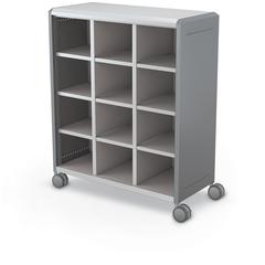 Compass Cabinet - Maxi H3 -Cubbies / Casters- Cool Grey