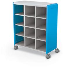 Compass Cabinet - Maxi H3 -Cubbies / Casters- Blue