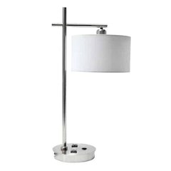 1LT Incandescent Table Lamp,USB Port, SC