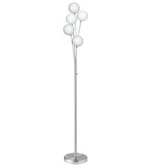 5LT Incandescent Floor Lamp, SC,White Glass
