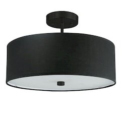 3LT Semi-Flush MB, Black Shade