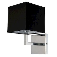 1LT Incandescent Wall Sconce, PC,Black Shade