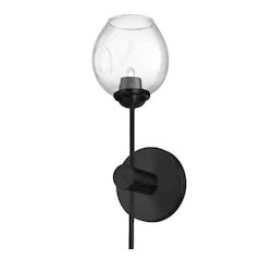 1LT Vanity Light, MB, Clear Glass