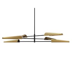 6LT Incan 3-Tier Chandelier, MB & AGB