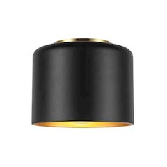 1LT Incand Flush Mount,  AGB, MB&GLD Shade