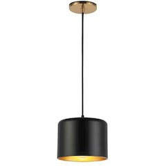 1LT Incand Pendant,  AGB, MB&GLD Shade