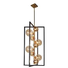 9LT Halogen Pendant MB & VB, Champagne Glass